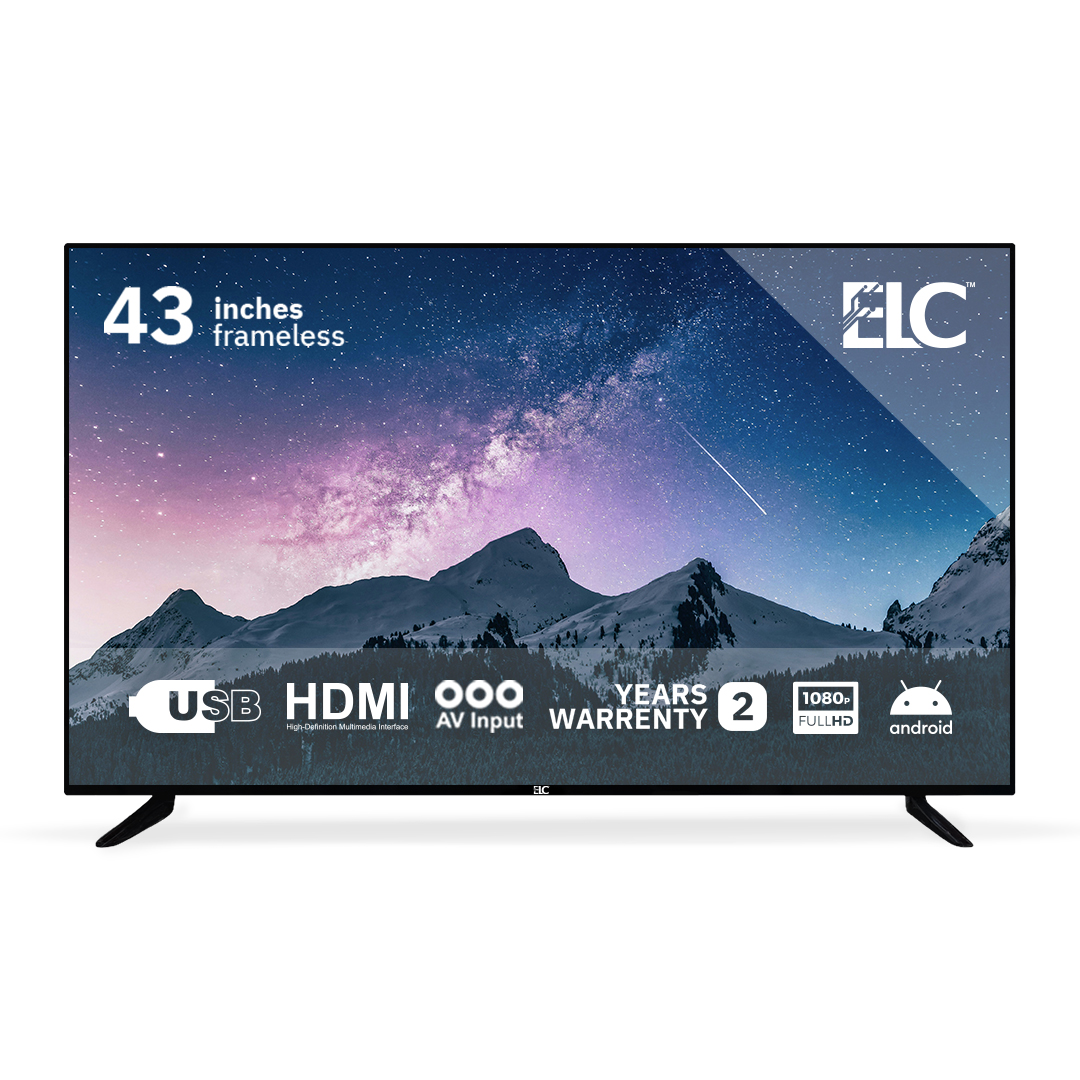 ELC TV 43" Inches Smart Android -ATV- (FrameLess)